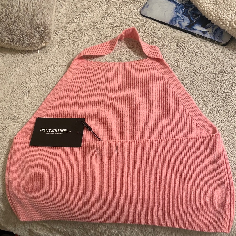 Pink halter top